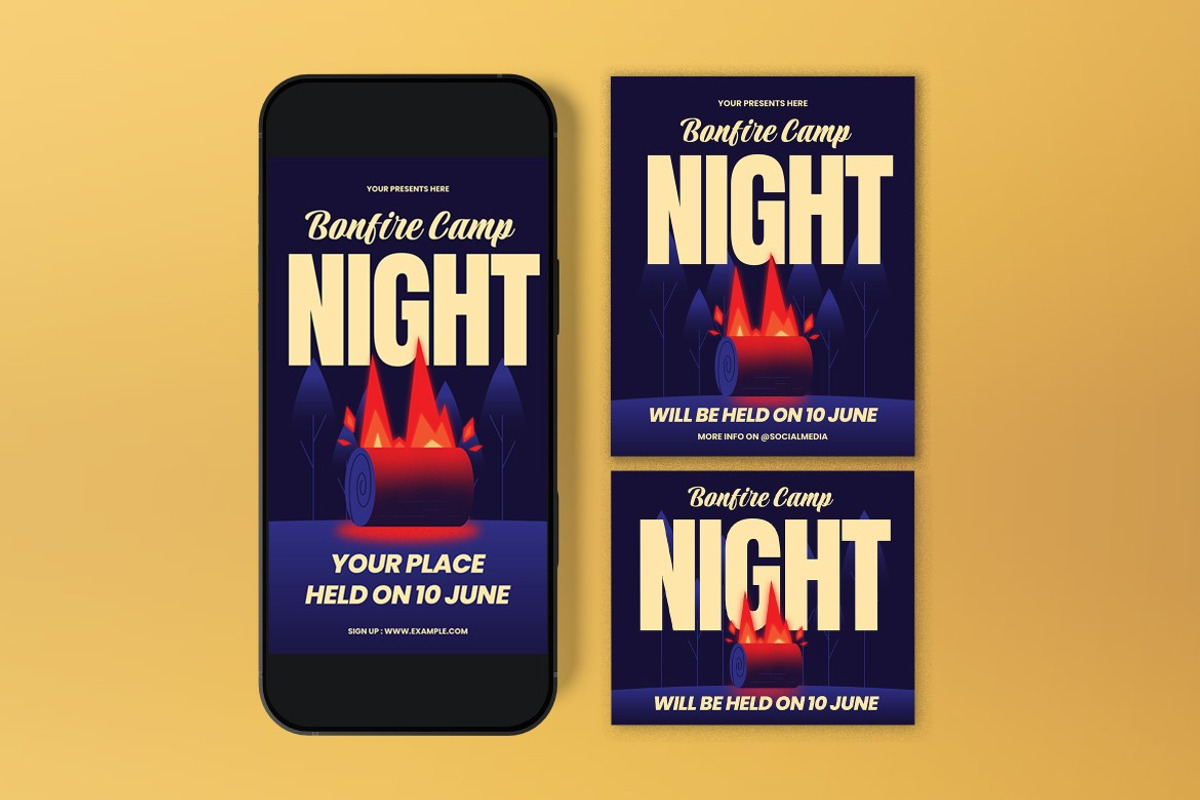 Bonfire Night Flyer, a Flyer Template by graphicook (Photo 3 of 3)