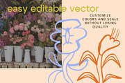 Quirky Florals Hand Drawn collection, an Object Illustration by Lena Nikolaeva (Thumbnail 6 of 12)
