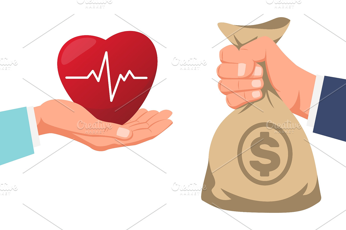 Doctors hand with heart and, a Finance Illustration by Vectorbuum (Photo 2 of 3)