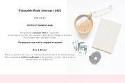 Printable Calendar 2022 - Pink Style, a Stationery Template by Bonita Digital Design (Thumbnail 4 of 4)