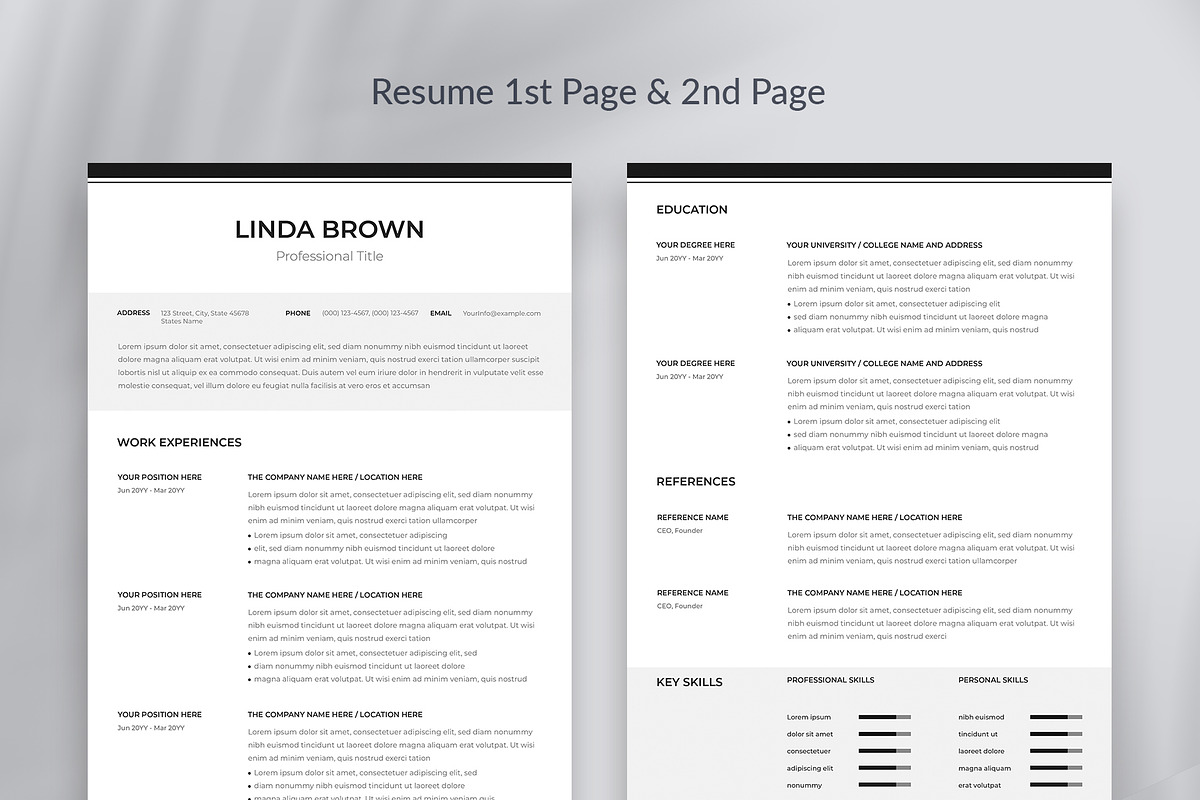 Executive Resume Template / CV, a Resume Template by Aspect_Studio (Photo 2 of 4)