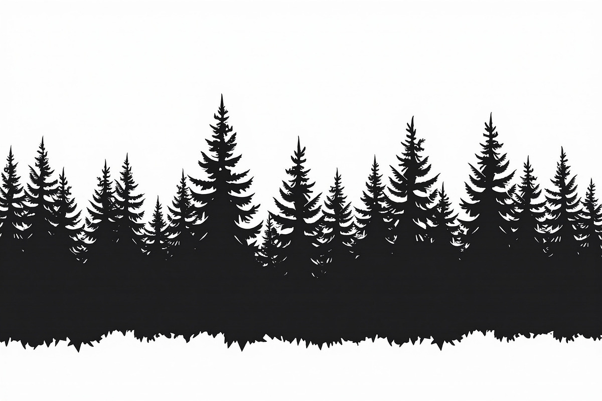 Pine Forest Silhouette Bundle, a Graphic by hafijul (Photo 11 of 16)