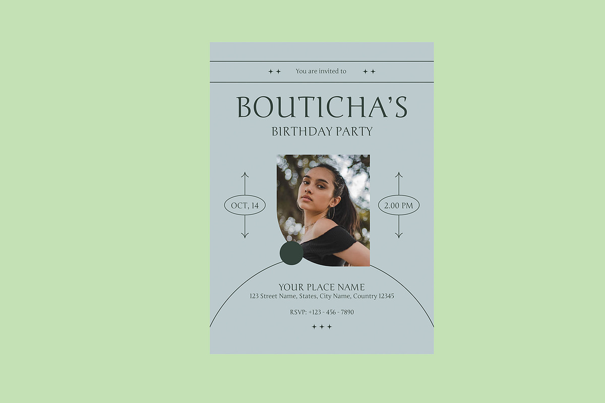 Modern Birthday Invitation, an Invitation Template by Neermana (Photo 4 of 4)