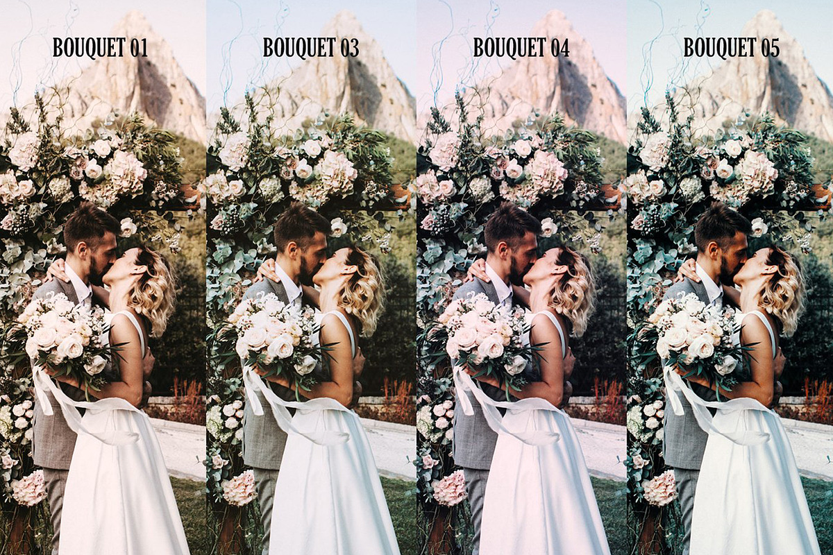 Bouquet Wedding Action for Photoshop, an Action Add-On by skybluecreative (Photo 2 of 9)