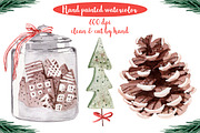 Rustic Christmas Watercolor DIY Set, a Decorative Illustration by Sha1nee (Thumbnail 3 of 5)