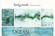 Ocean watercolor textures background, a Texture Graphic by Yuliya Derbisheva (Thumbnail 11 of 12)
