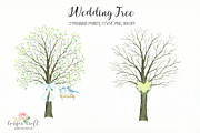 Wedding Tree Watercolor Clipart, a Texture Illustration by Corner Croft (Thumbnail 3 of 5)