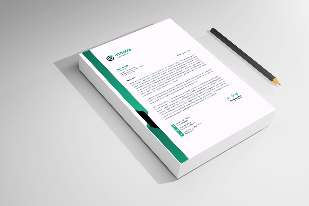 Letterhead design, a Stationery Template by mdmijanur0187 (Photo 8 of 8)