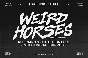 Weird Horses - Hand-Drawn Typeface, a Handwritten Font by The Native Saint Club