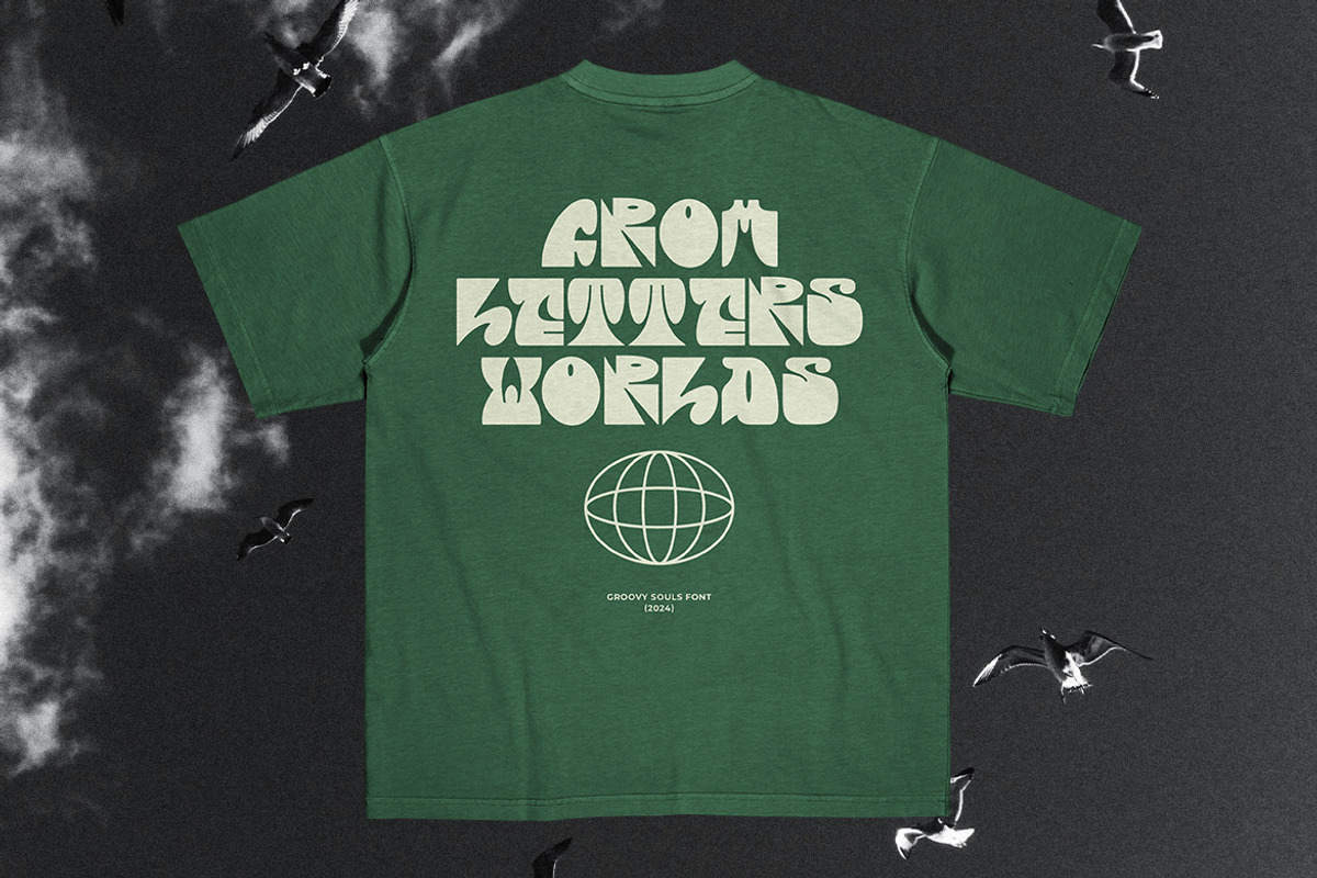Groovy Souls - Retro Display Font, a Font by GroovyFontCo (Photo 6 of 7)