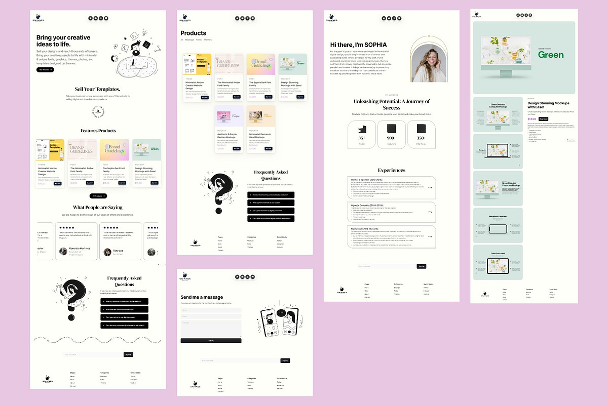 Sell Digital Product with Swanes, a Landing Page Template by DaisyStudio (Photo 2 of 5)