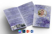 Purple Funeral Program Template, a Brochure Template by Designscozy (Thumbnail 1 of 8)