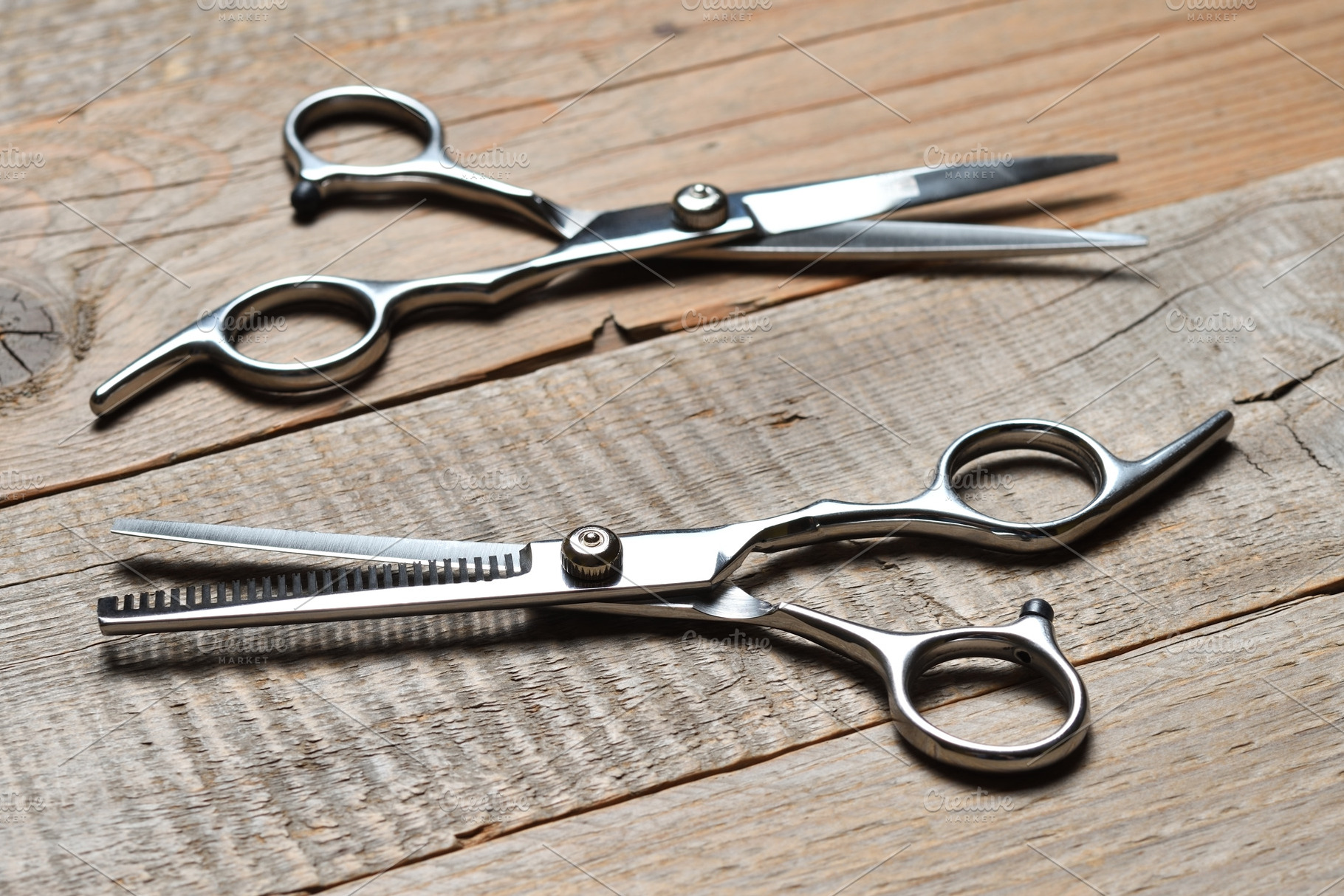 Vintage hairdressing scissors, an Abstract Photo by Anatoliy Sadovskiy