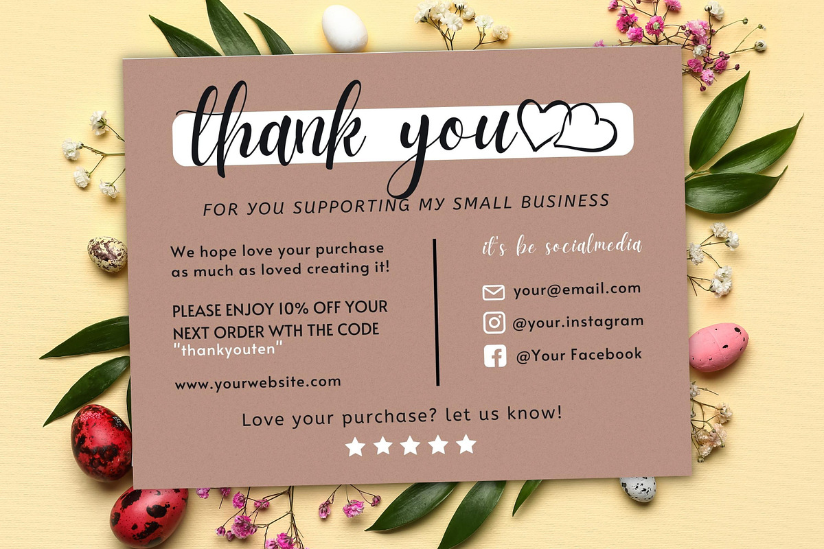 Thank You Card For Small Business #1, a Flyer Template by Oskar Wantopi (Photo 11 of 12)