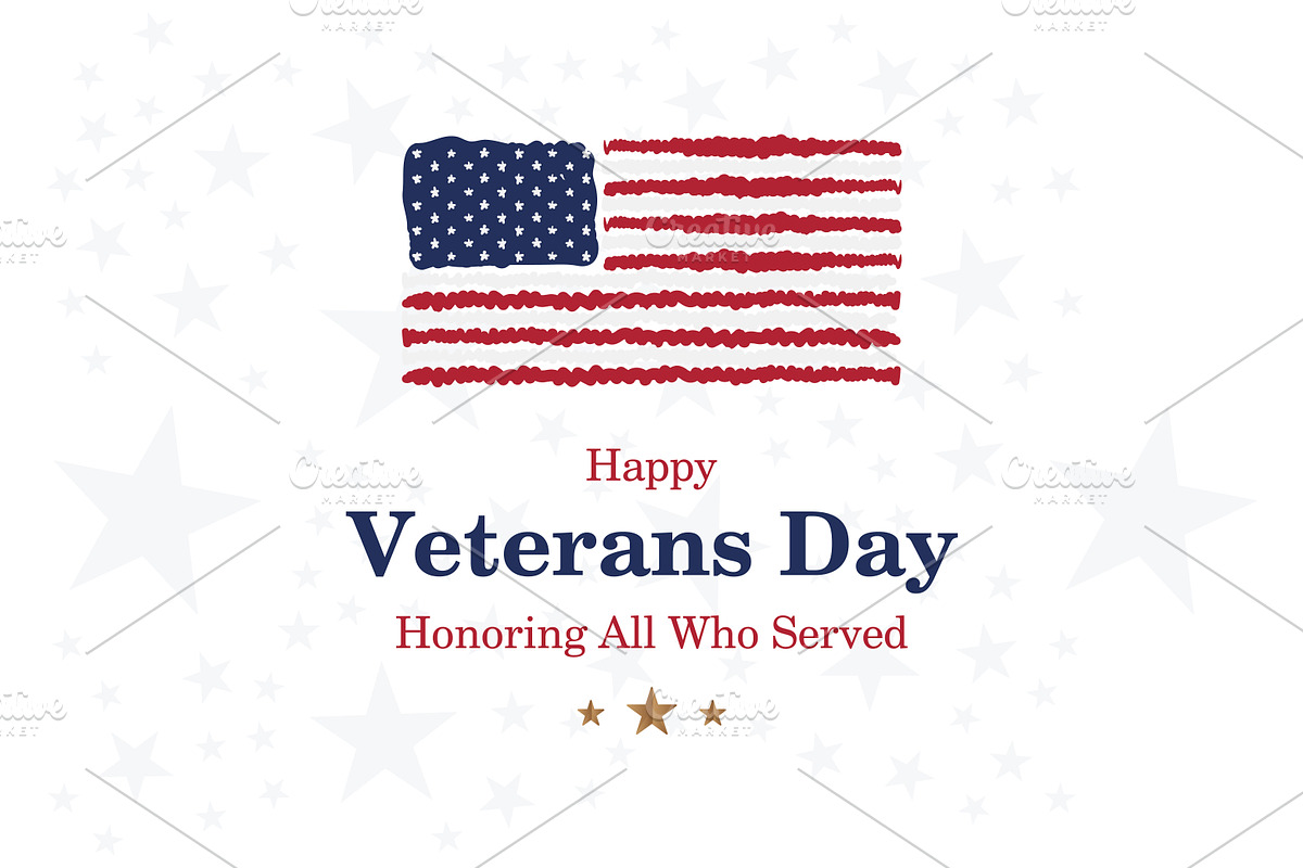 Happy Veterans Day. Greeting Card, an Object Graphic by VADISH ZAINER (Photo 2 of 2)