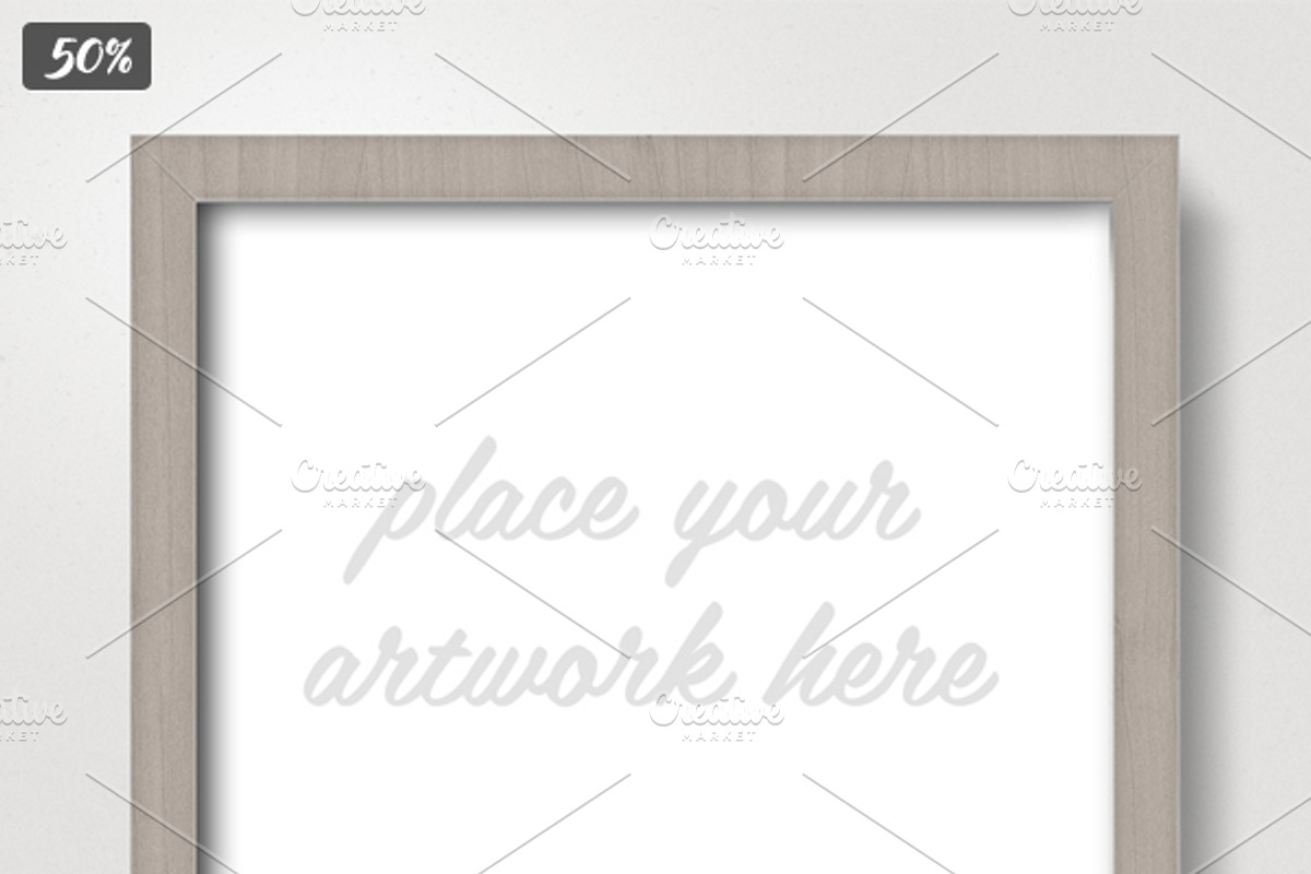 8 Neutral Picture Frames Mockup, a Print Template by Frisk Shop (Photo 2 of 3)