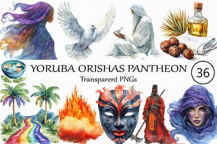Yoruba Orishas Pantheon Clipart Set