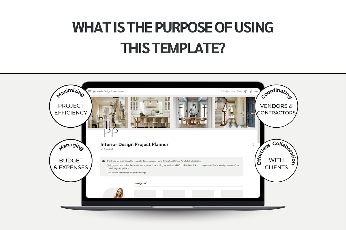 Interior Designer Notion Planner, a Presentation Template by yesitisprintable (Photo 2 of 8)