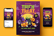 Halloween Trick or Treat Flyer, a Flyer Template by Creativestoree (Thumbnail 3 of 5)