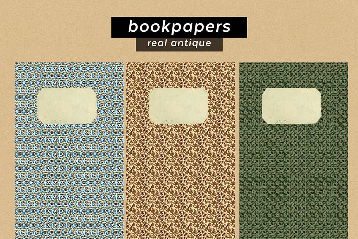 Antique Bookpaper Patterns, a Pattern Graphic by ISEEYOUPATTERN (Photo 4 of 5)
