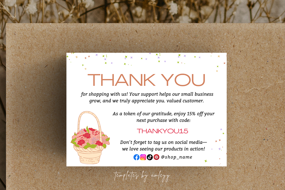 Small Business Thank You Card, a Card Template by Elegant_Studio44 (Photo 6 of 6)