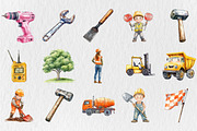 Construction Clipart Bundle, a Transportation Illustration by Rose Art (Thumbnail 4 of 4)