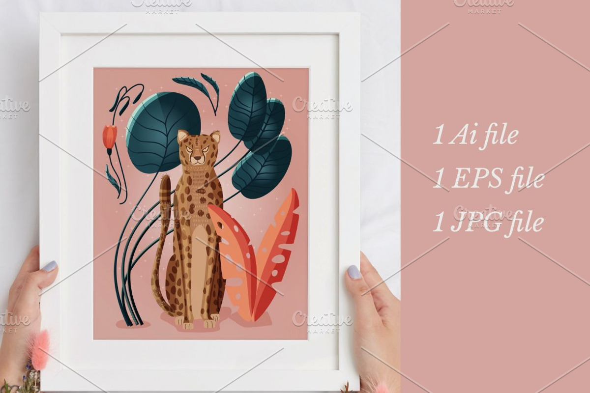 Cheetah Vector Illustration, an Animal Illustration by Blue Lela Design (Photo 2 of 3)