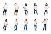 Mixed Kids T Shirt Mockups Vol3, a Shirt Mockup by Hi, Mock-Up! (Thumbnail 15 of 15)