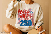 Red White and 250 4th of July SVG, a Graphic by mh_arif (Thumbnail 3 of 4)