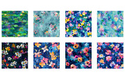 Flowers Digital Papers, a Texture Illustration by Designworld (Thumbnail 2 of 5)