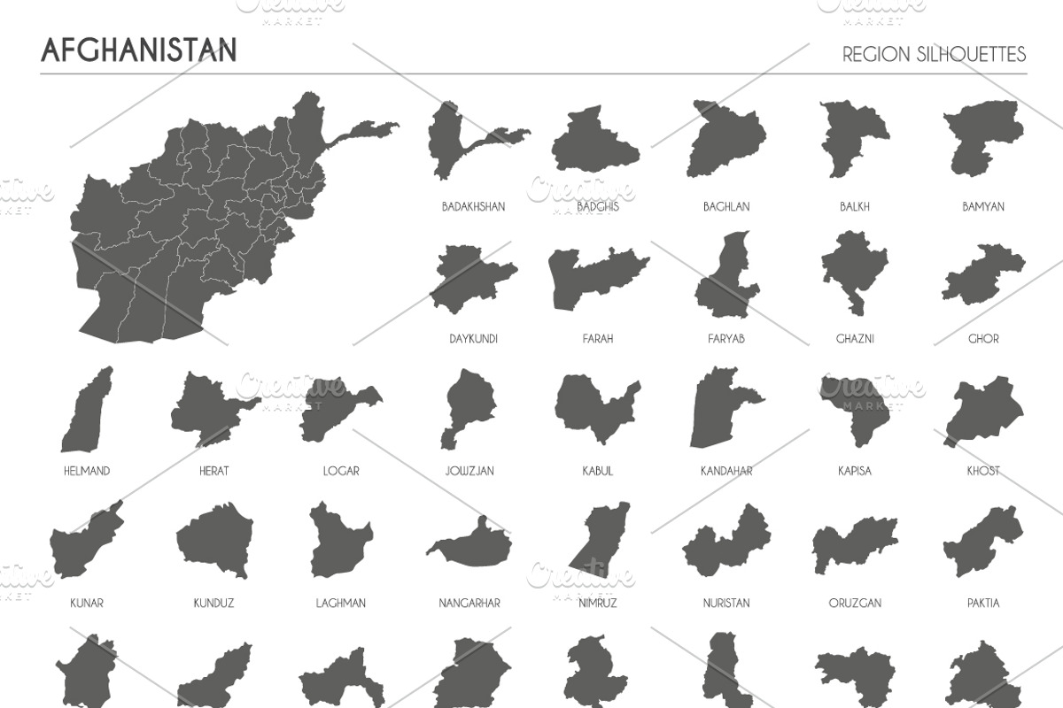 Region Silhouettes of 88 countries, an Education Illustration by asantosg (Photo 9 of 19)