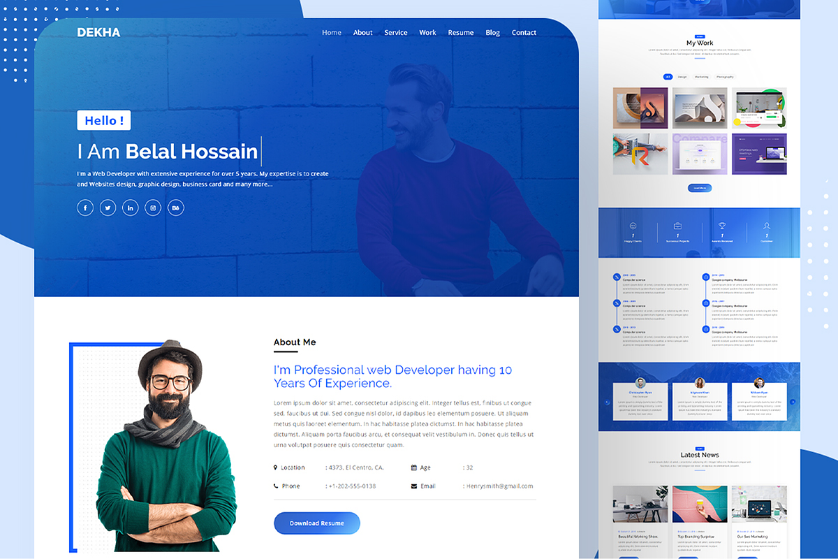 Creative Developer Portfolio HTML, a Bootstrap Template by Themeplaza (Photo 2 of 3)
