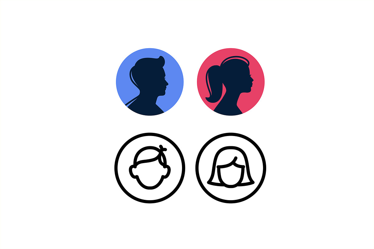 Avatars icons of people, a Person Illustration by GeekClick (Photo 6 of 7)