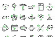 Car Servicing Green & Black Icons, an Icon by IconBunny (Thumbnail 2 of 2)
