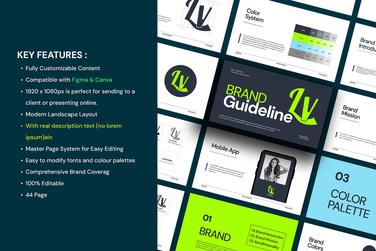 Lorvinm | Brand Guidelines Template, a Presentation Template by Artisan Vibes (Photo 6 of 8)
