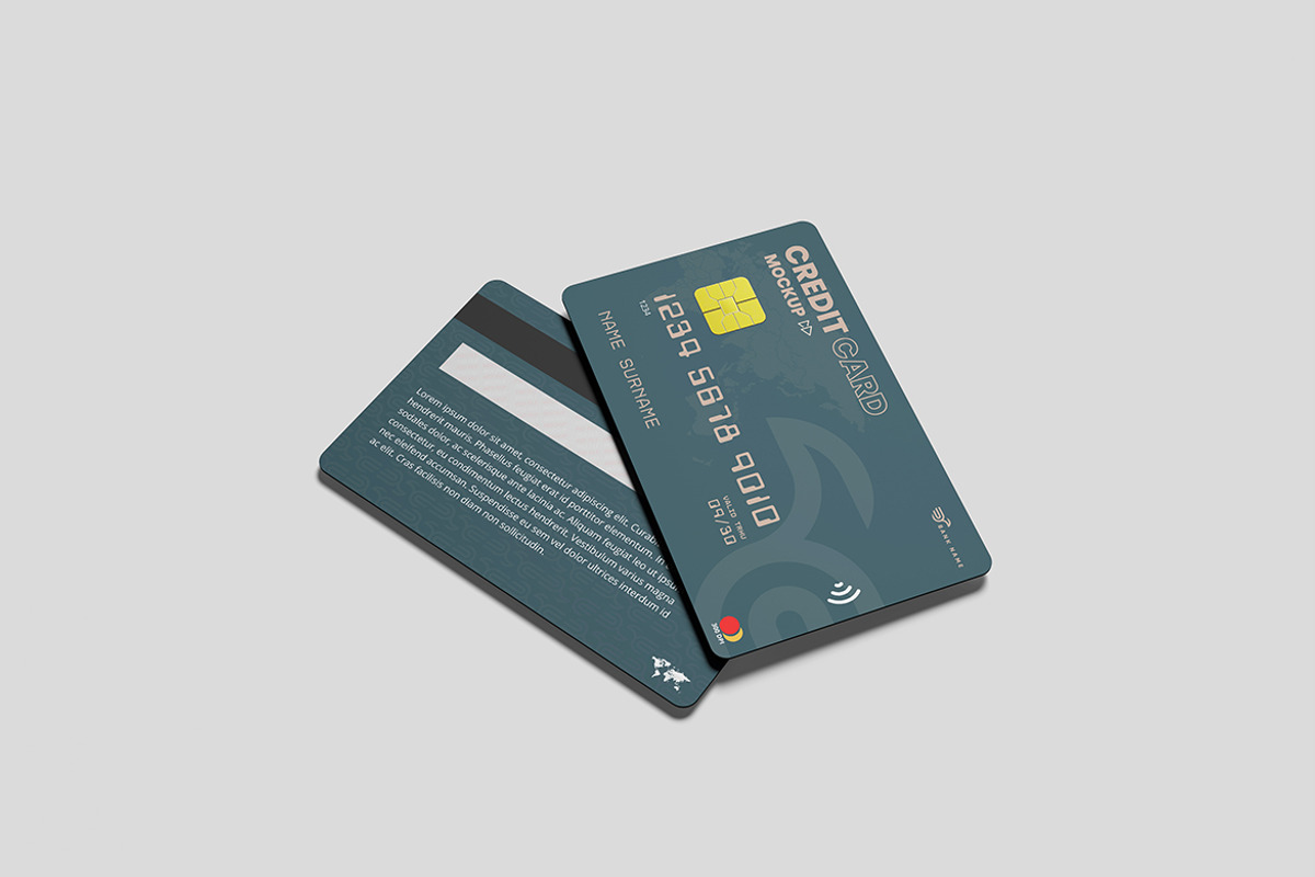 Credit Card Mockup For Branding, an Advertising Mockup by bimockup (Photo 6 of 6)