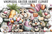Whimsical Easter Rabbit Clipart, an Illustration by OK Design (Thumbnail 1 of 6)