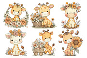 Cute Baby Giraffe Clipart, an Animal Illustration by Creative Art (Thumbnail 2 of 7)