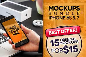 15 Mockups iPhone (pics+PSD)
