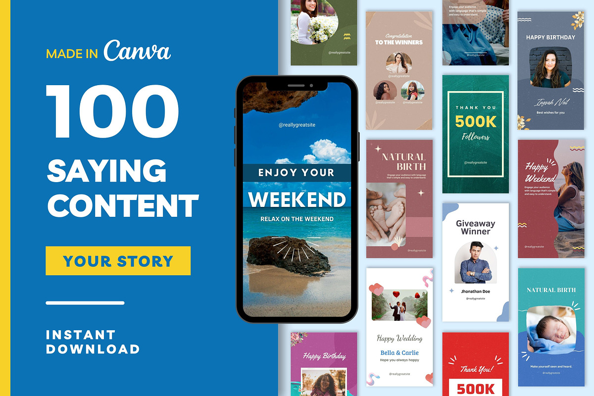 Greetings Content Story Template, a Social Media Template by emcrea (Photo 1 of 9)