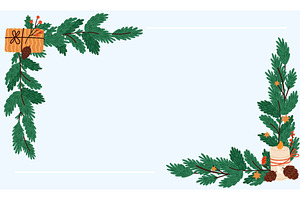 Christmas banner with Christmas tree, an Illustration by Vectorbuum