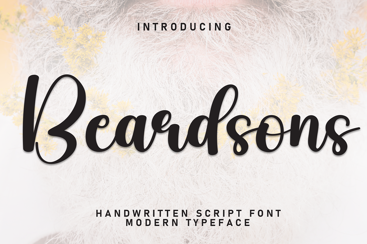 Beardsons | Script Font, a Handwritten Font by Scratchones (Photo 1 of 8)