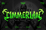 Cimmerian Blackmetal Liggature Font, a Blackletter Font by dansdesign (Thumbnail 1 of 12)