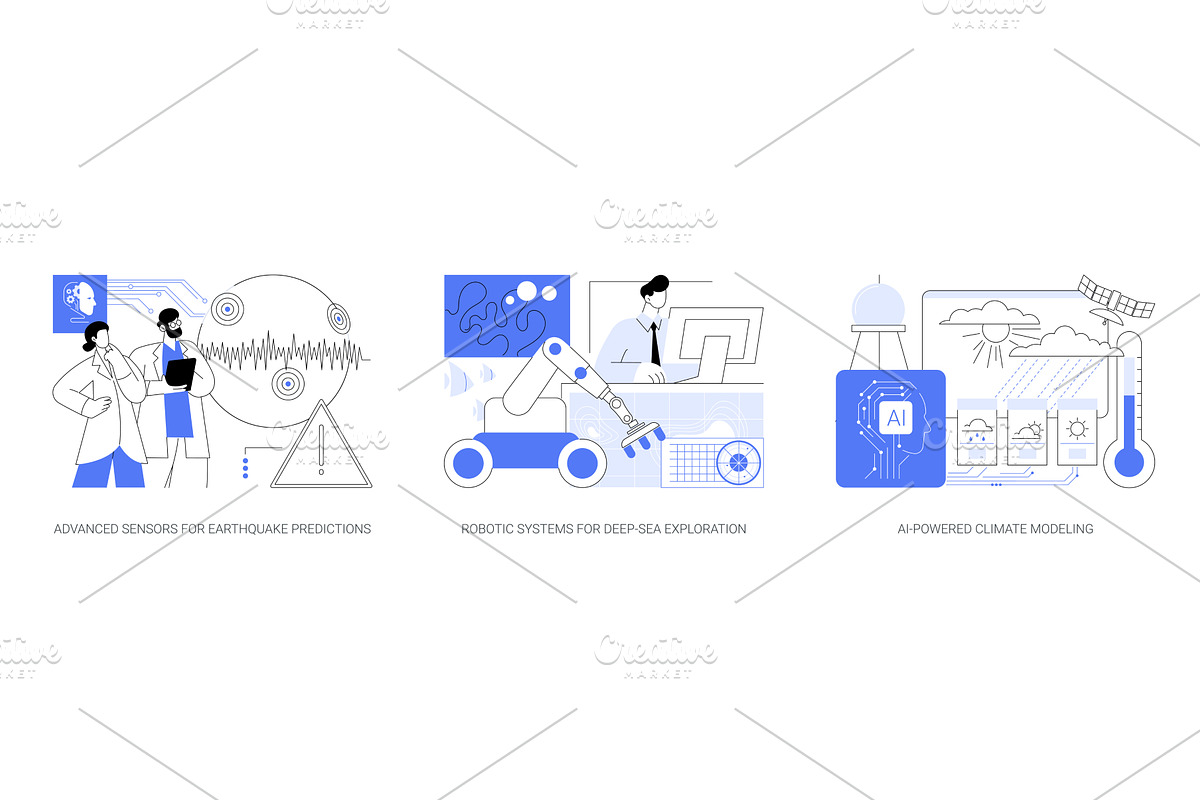 AI Advancing Earth and Climate, a Technology Illustration by Visual Generation