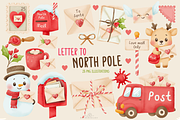 Watercolor Letter to north pole xmas, a Decorative Illustration by Blumensdiary (Thumbnail 1 of 5)
