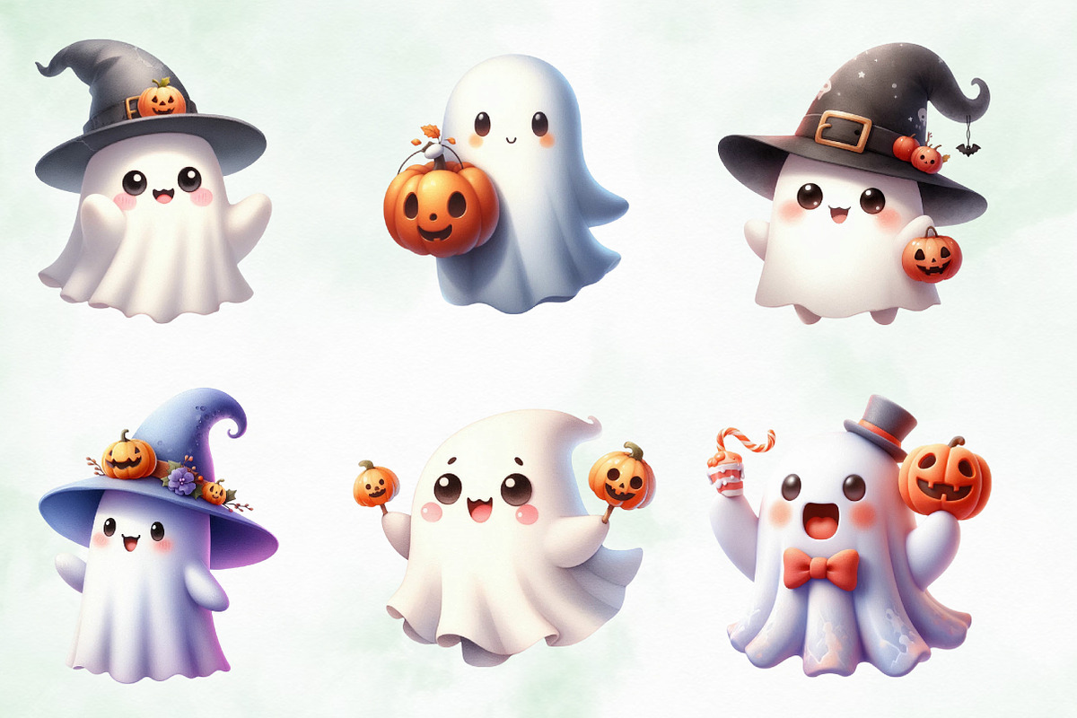 Cute Ghost Halloween Sublimation, an Illustration by Creative Art (Photo 2 of 4)