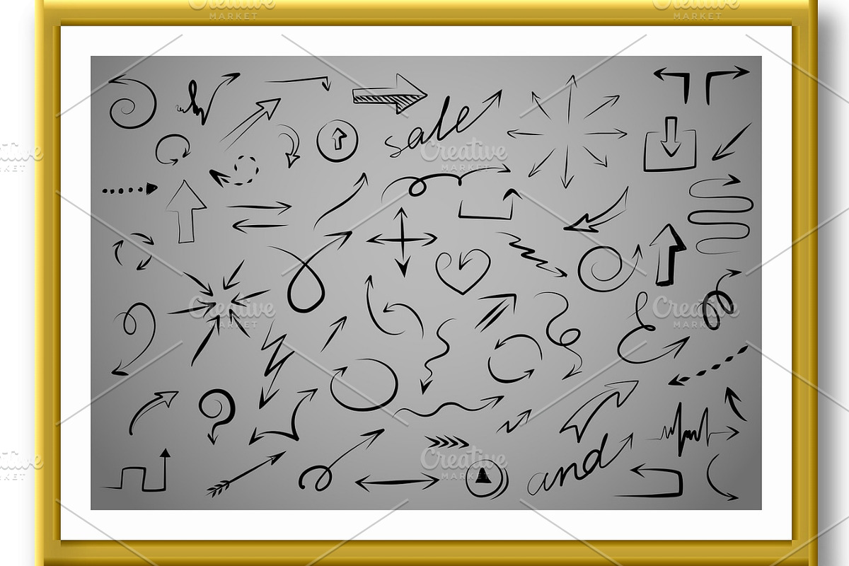 Set of arrows icons silhouettes, an Object Graphic by RODINA (Photo 2 of 3)