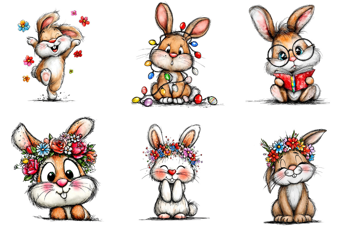 Cute Cartoon-Easter Clip-art Png, an Illustration by CreationArt (Photo 2 of 6)