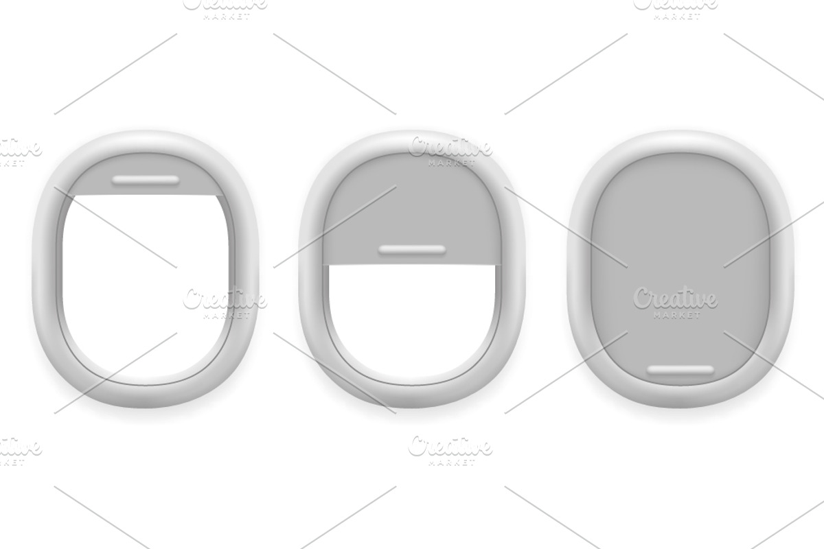 Airplane window white plastic, an Object Graphic by Meiluns shop