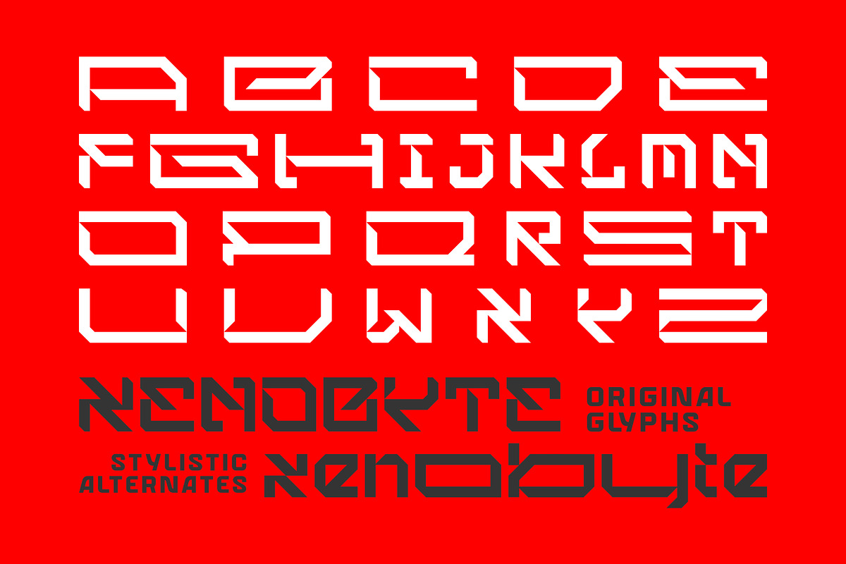 Xeno Byte Font, a Sans Serif Font by Nocturnal Workspace (Photo 3 of 8)